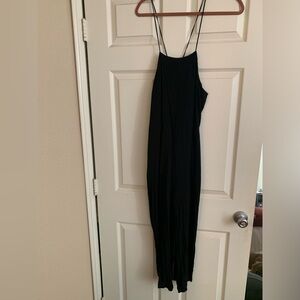 Black cropped jumpsuit